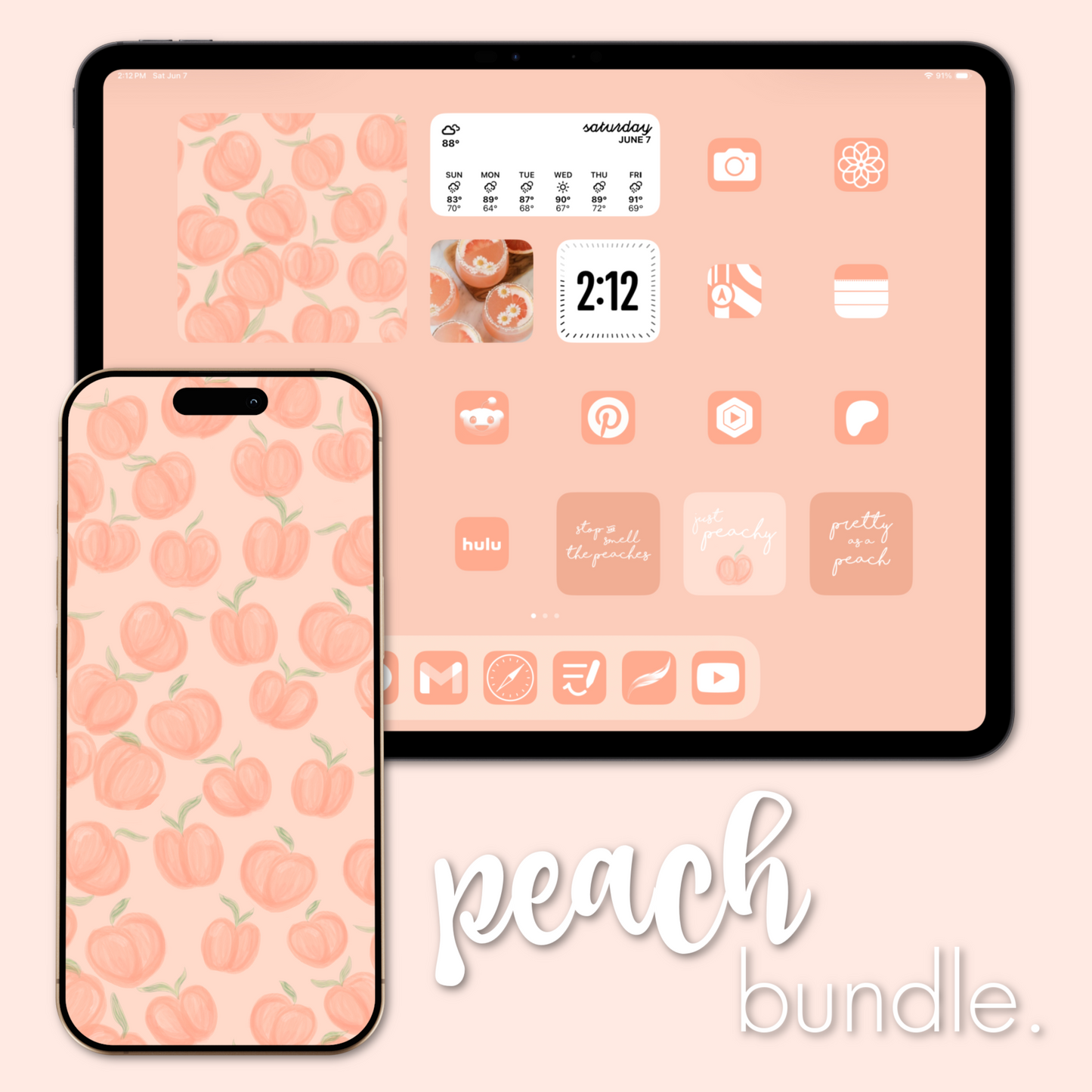 peach theme pack bundle. - sagelle.