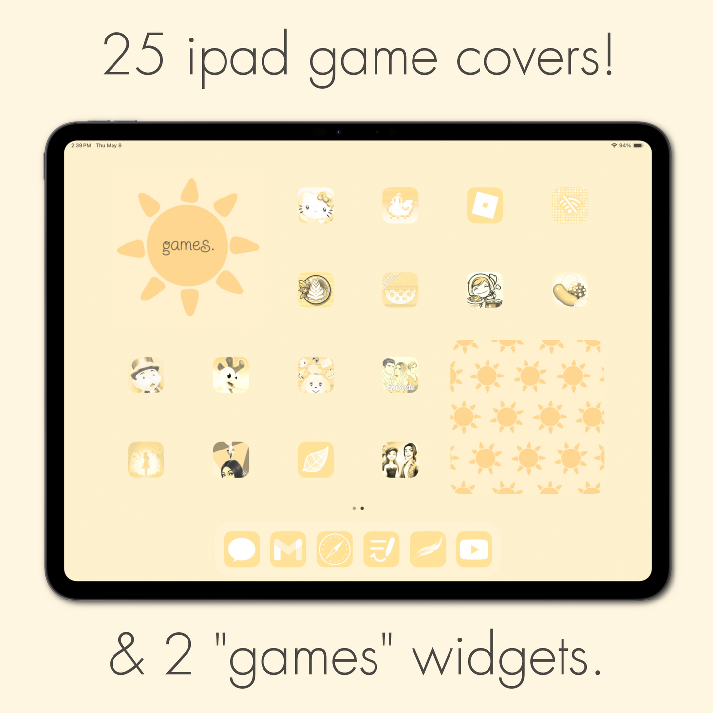 sunshine theme pack | ipad edition.