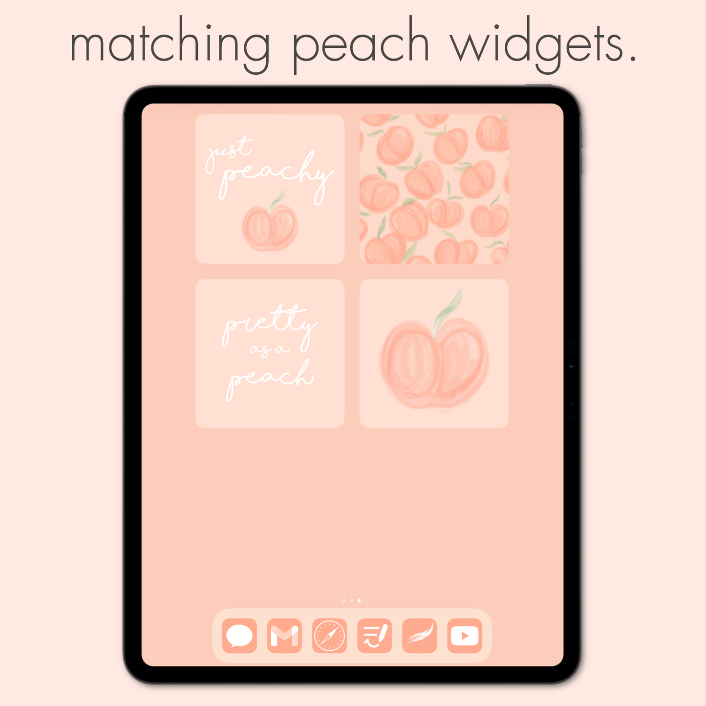peach theme pack | ipad edition.