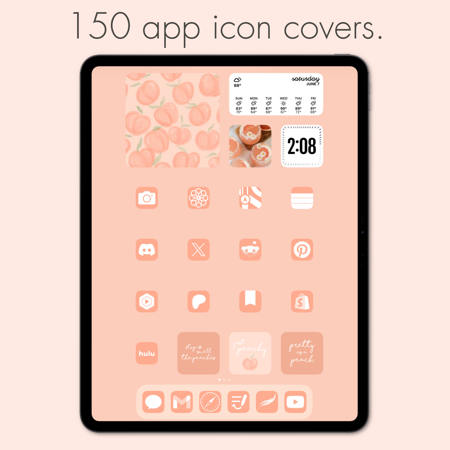 peach theme pack | ipad edition.