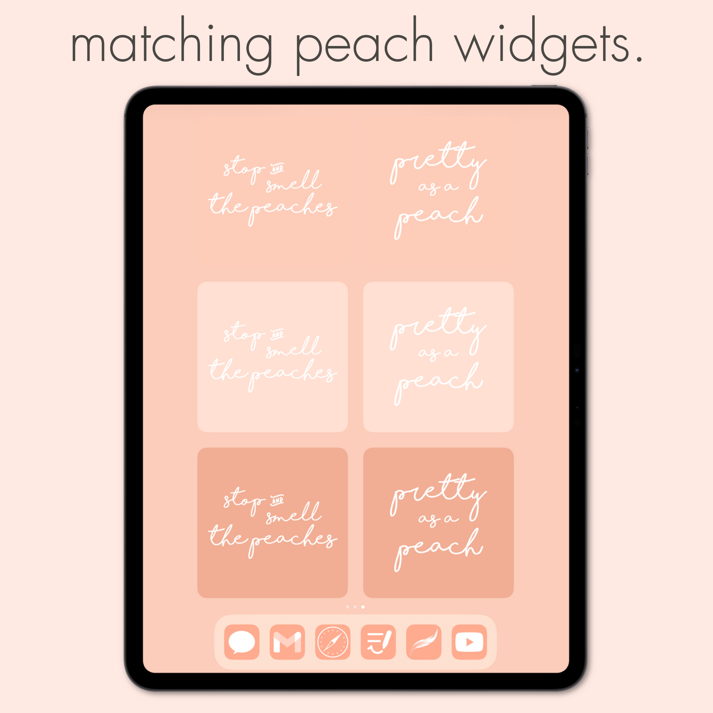 peach theme pack | ipad edition.