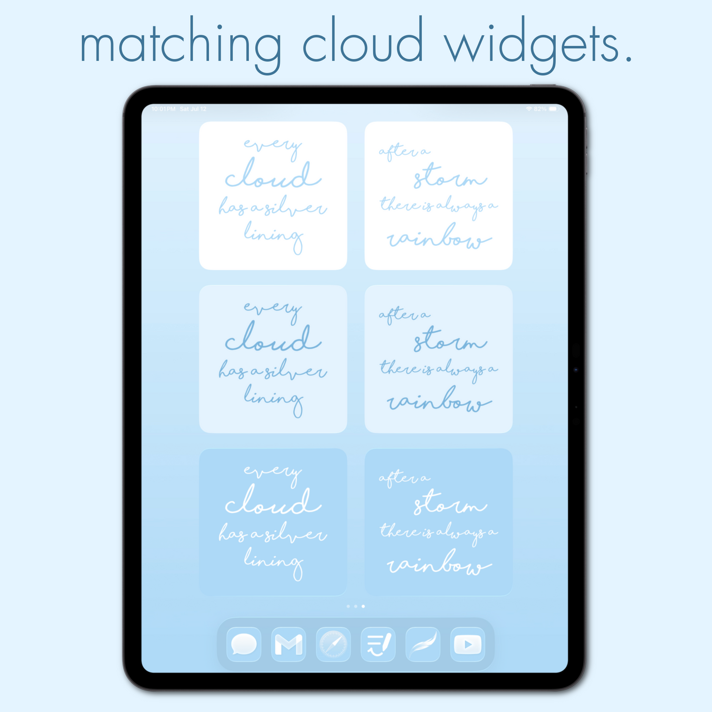 cloud theme pack | ipad edition.