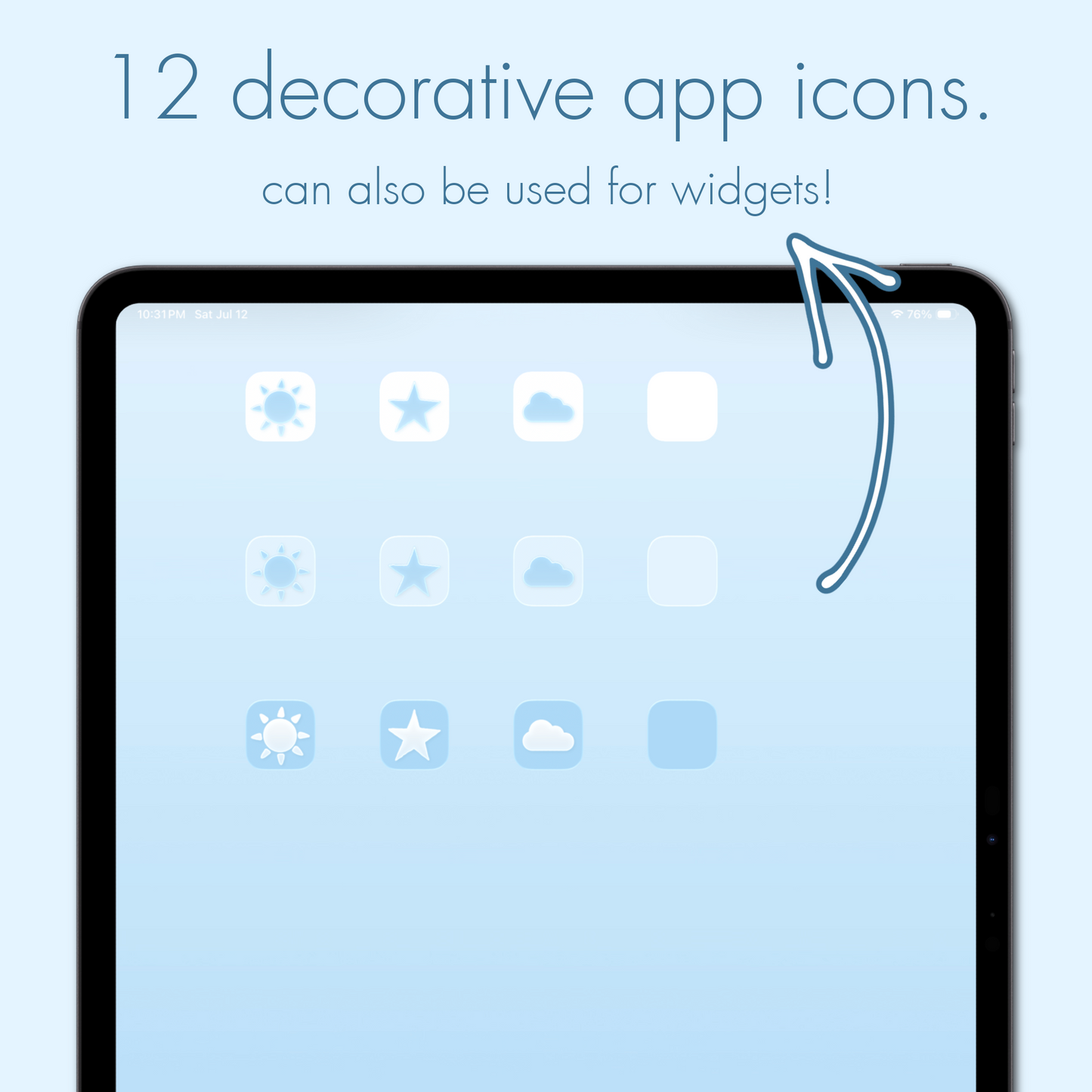 cloud theme pack | ipad edition. - sagelle.