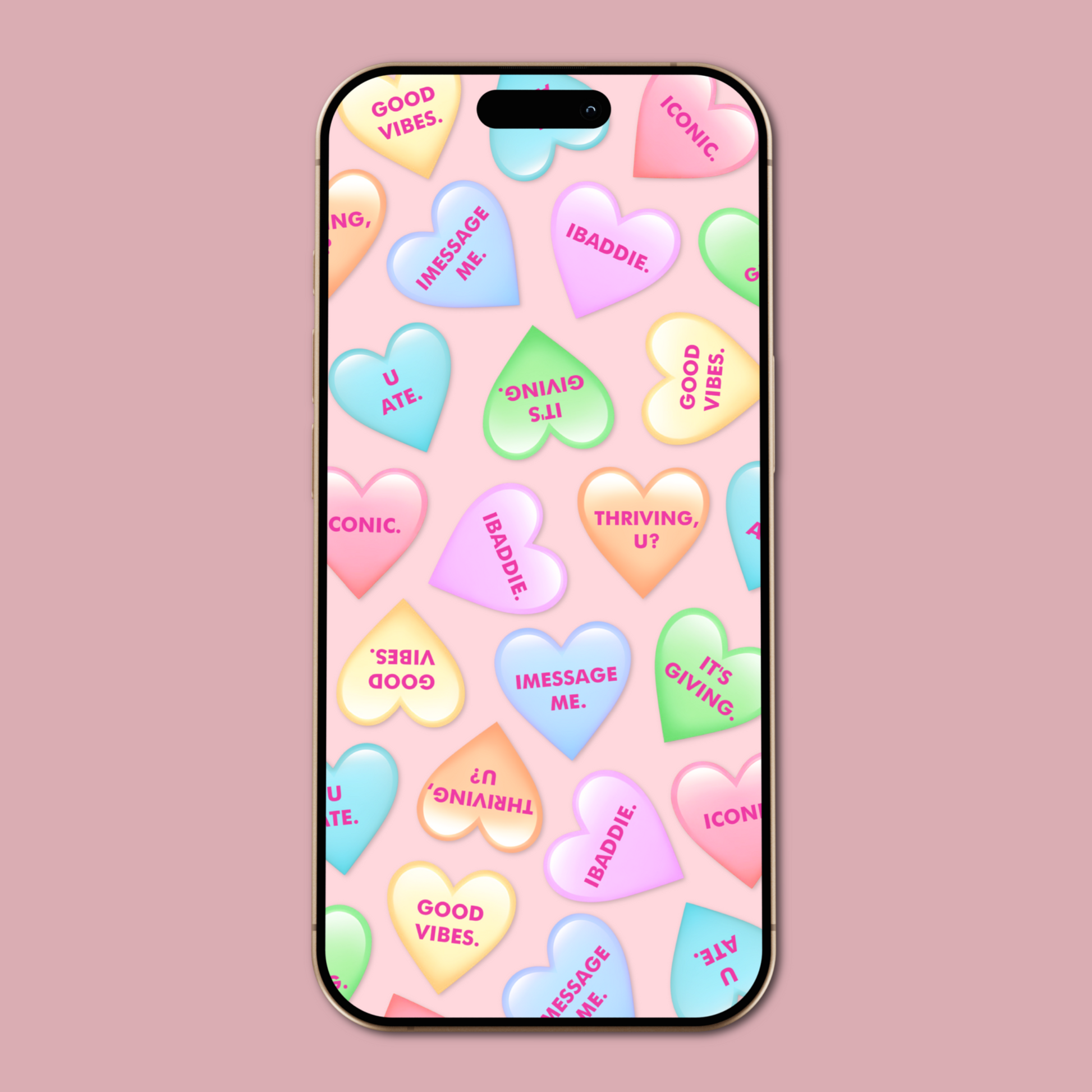 conversation hearts wallpaper. - sagelle.