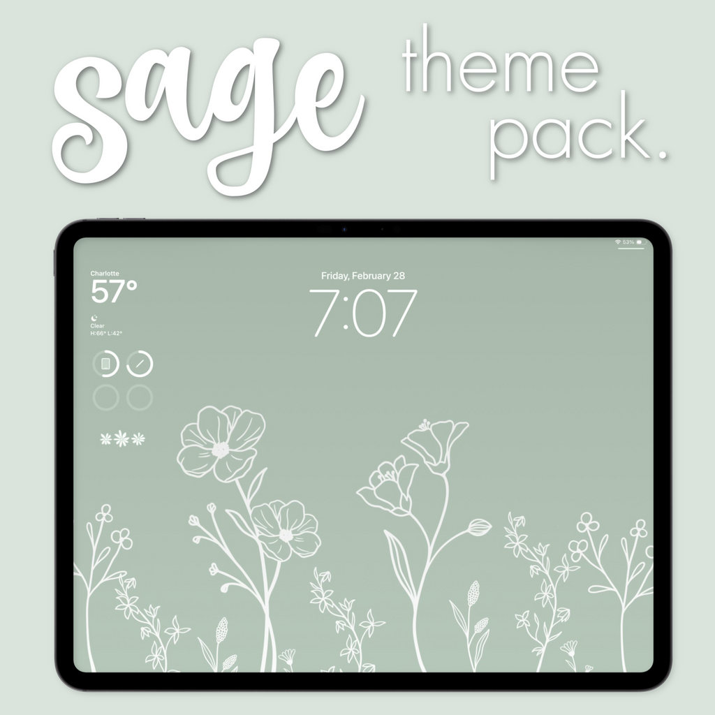 sage theme pack | ipad edition. - sagelle.