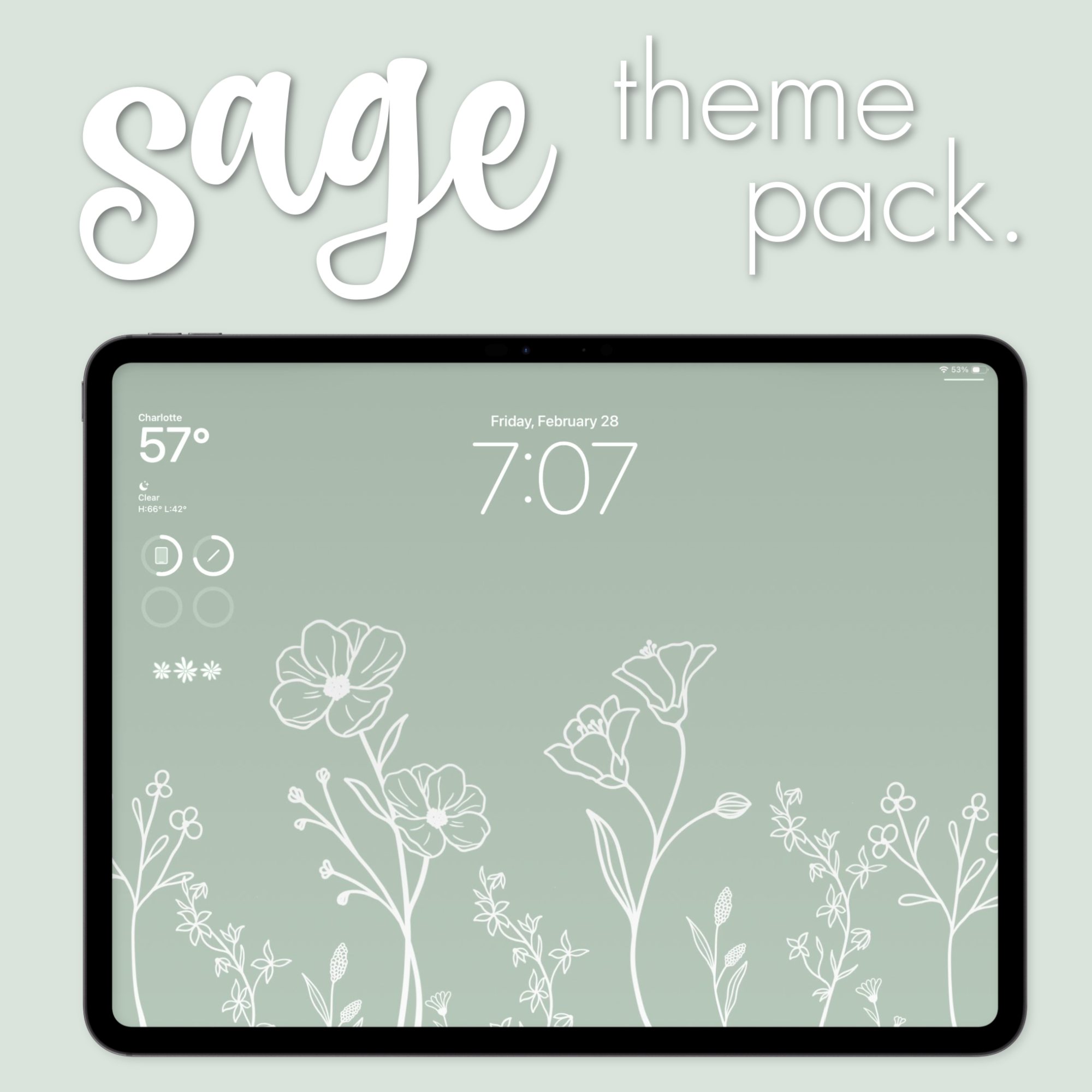 sage theme pack | ipad edition. - sagelle.