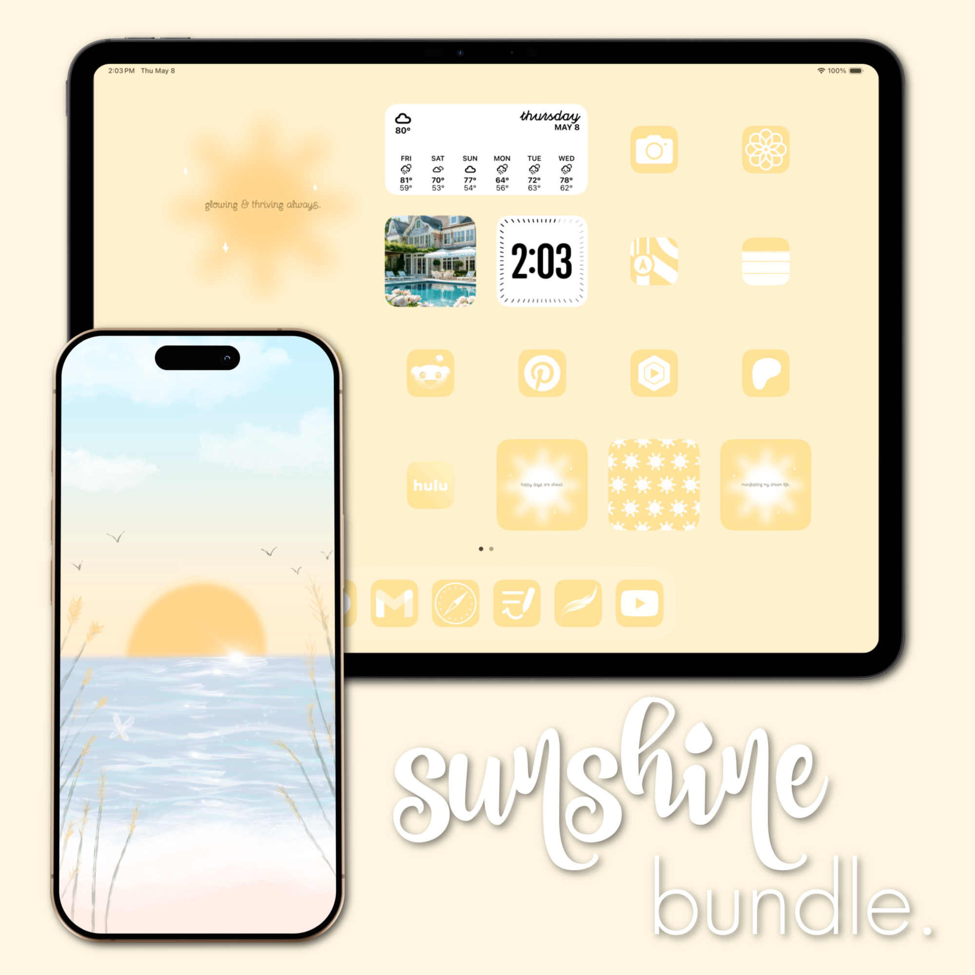 sunshine theme pack bundle. - sagelle.