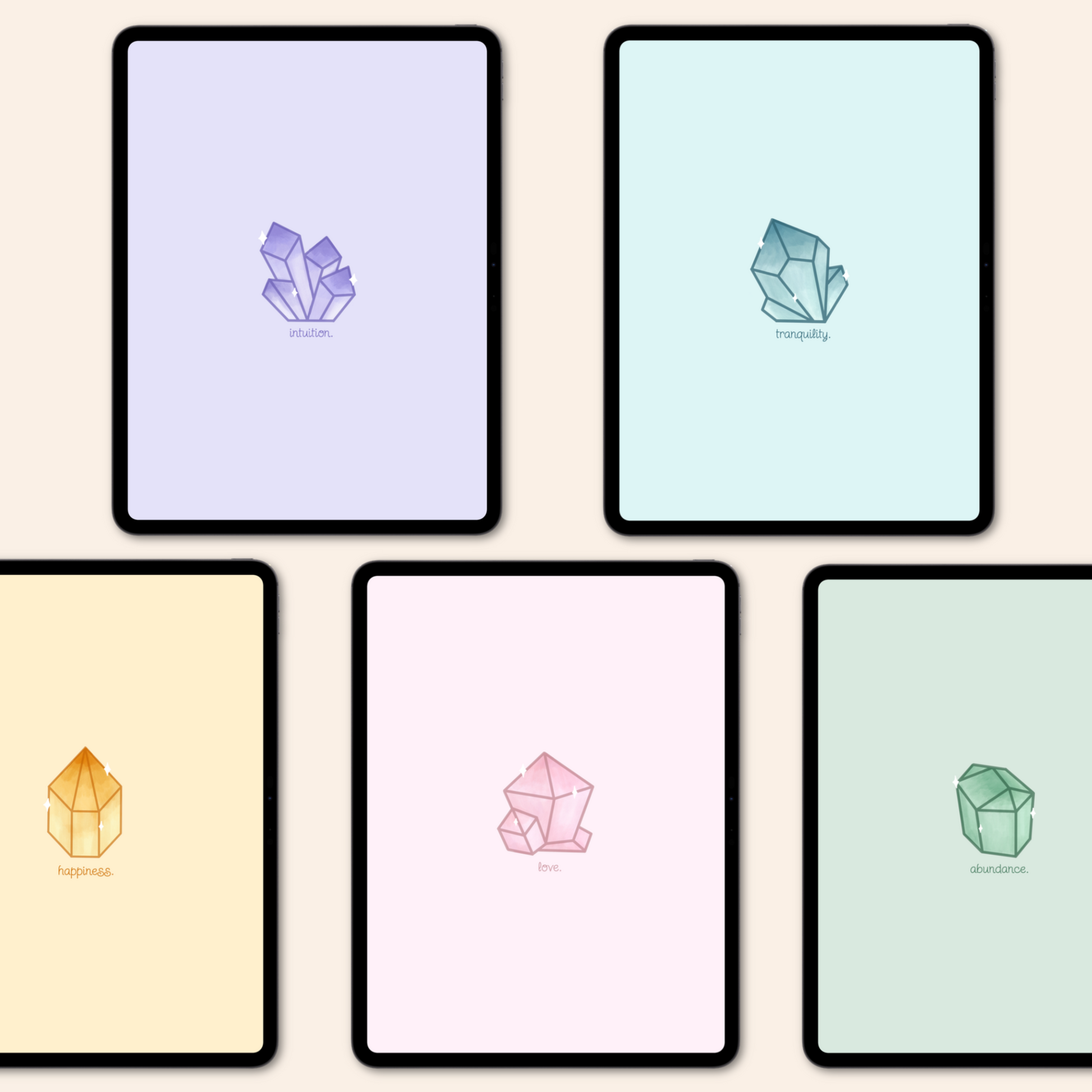 crystal wallpaper pack | ipad. - sagelle.