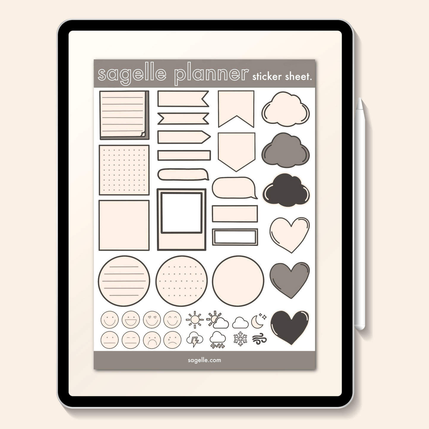 sagelle planner sticker sheet. - sagelle.