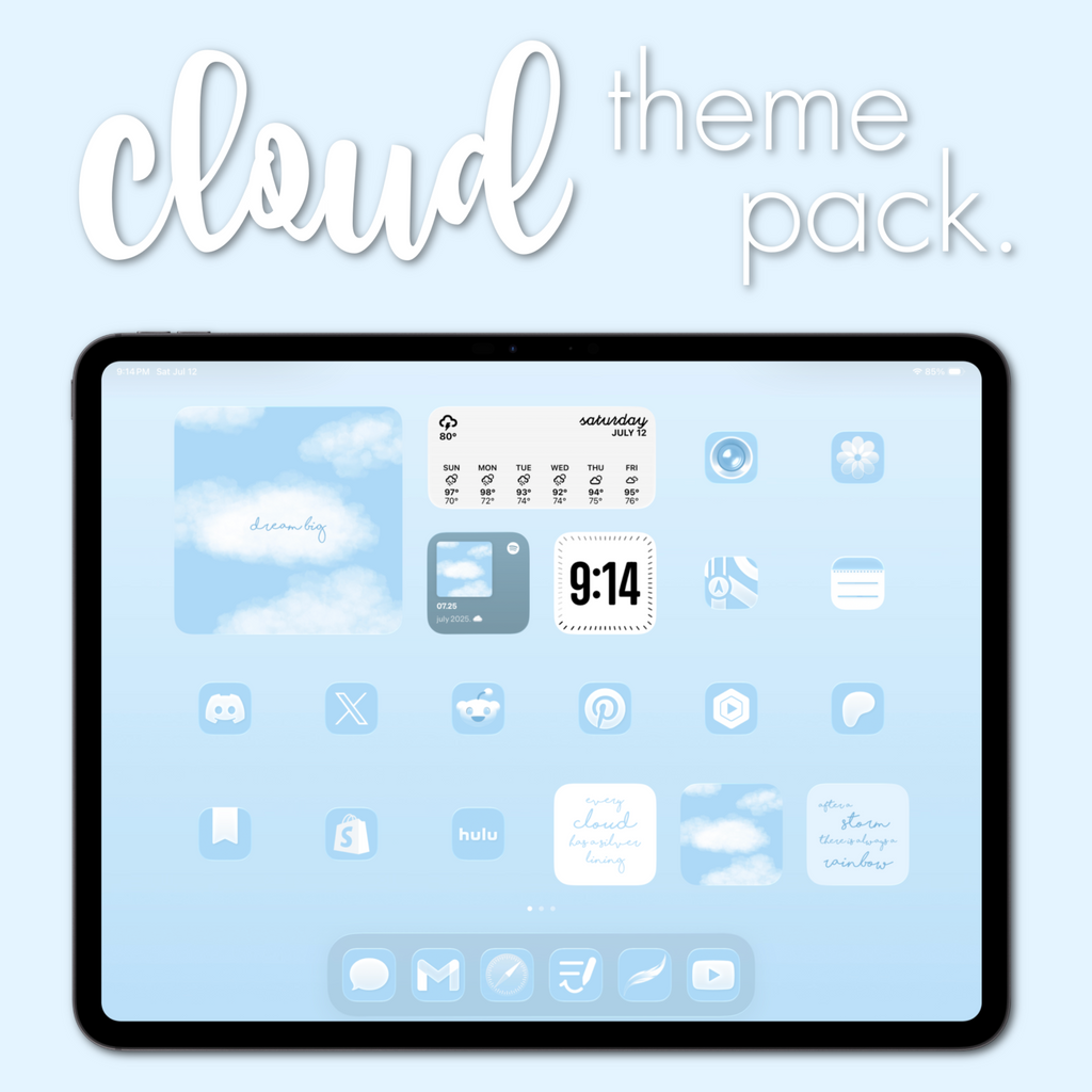 cloud theme pack | ipad edition. - sagelle.