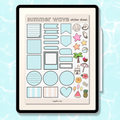 summer wave sticker sheet. - sagelle.