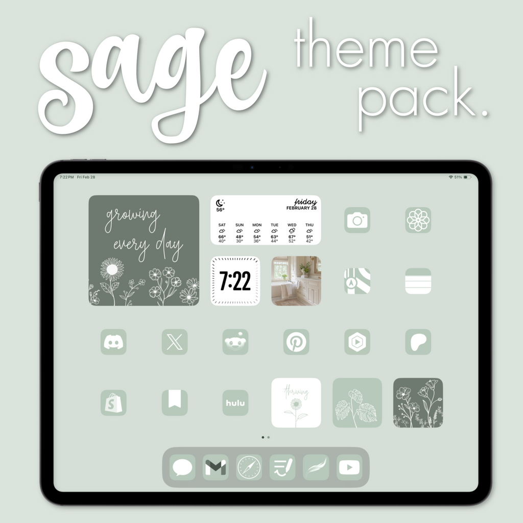 sage theme pack | ipad edition. - sagelle.