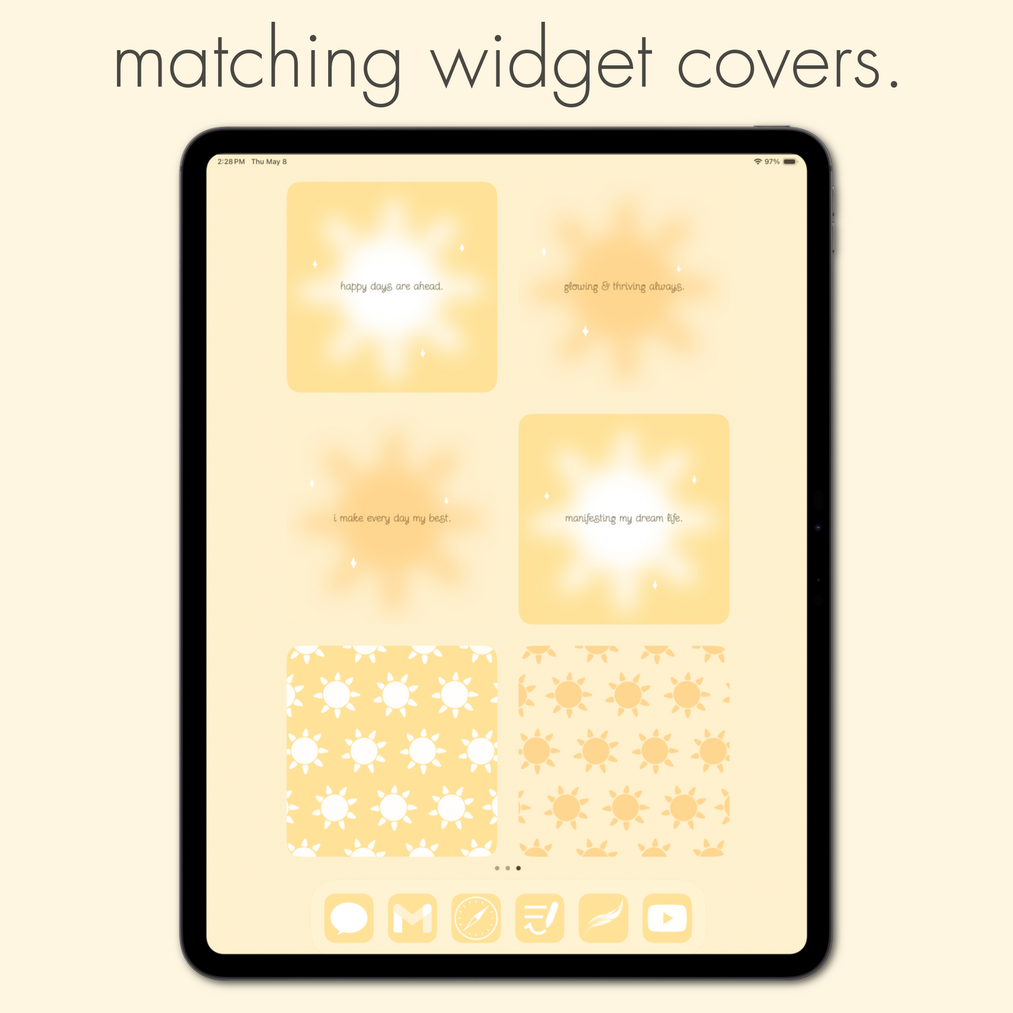 sunshine theme pack | ipad edition.