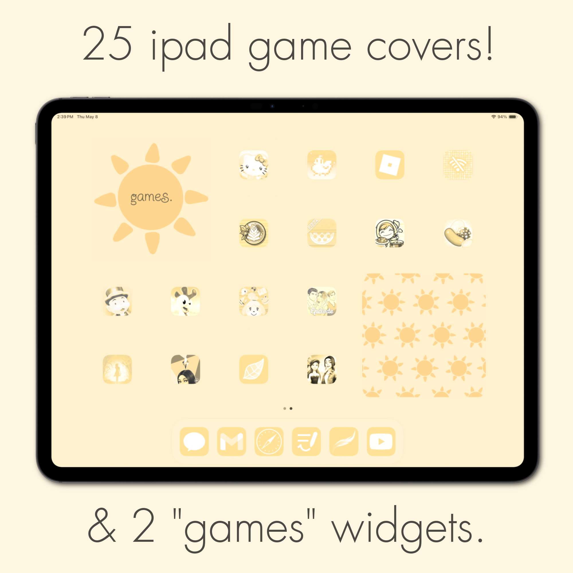 sunshine theme pack | ipad edition. - sagelle.
