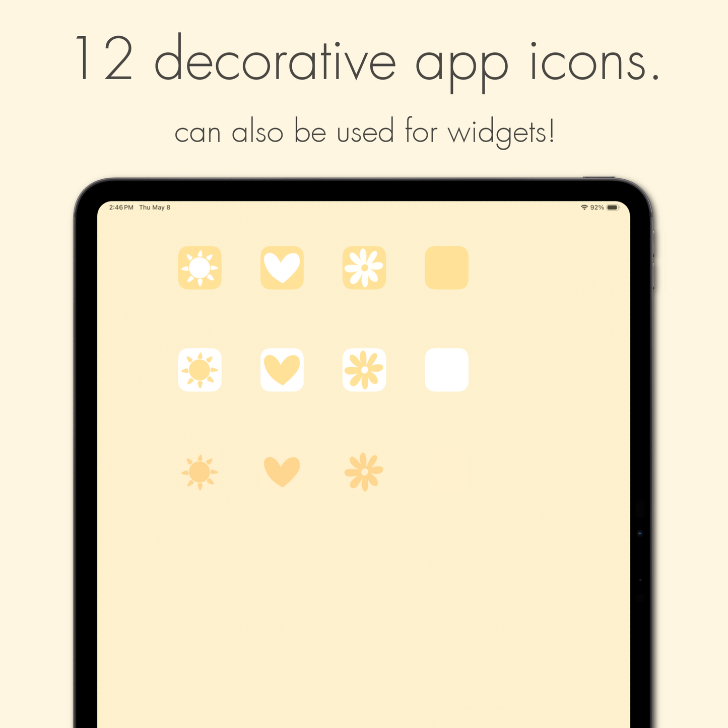 sunshine theme pack | ipad edition.