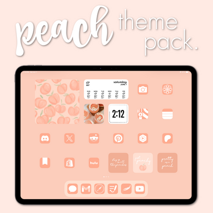 peach theme pack | ipad edition. - sagelle.