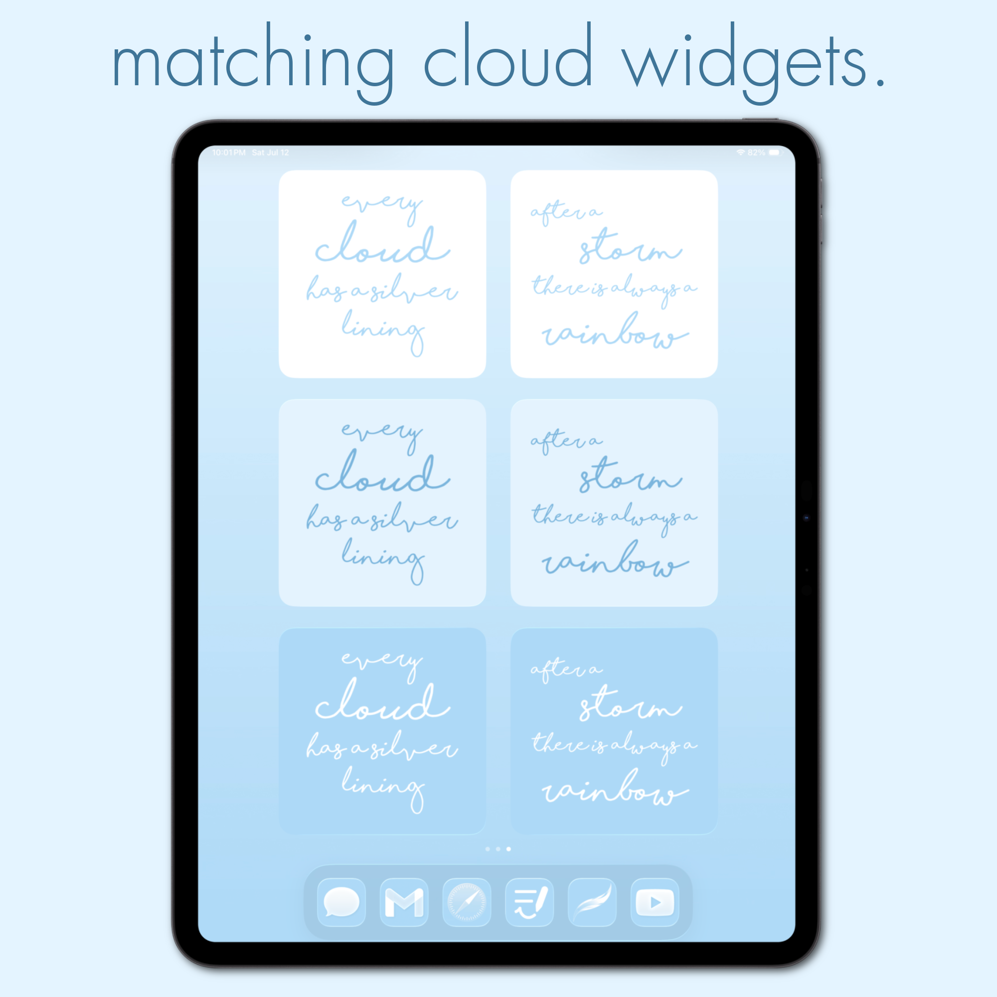 cloud theme pack | ipad edition. - sagelle.