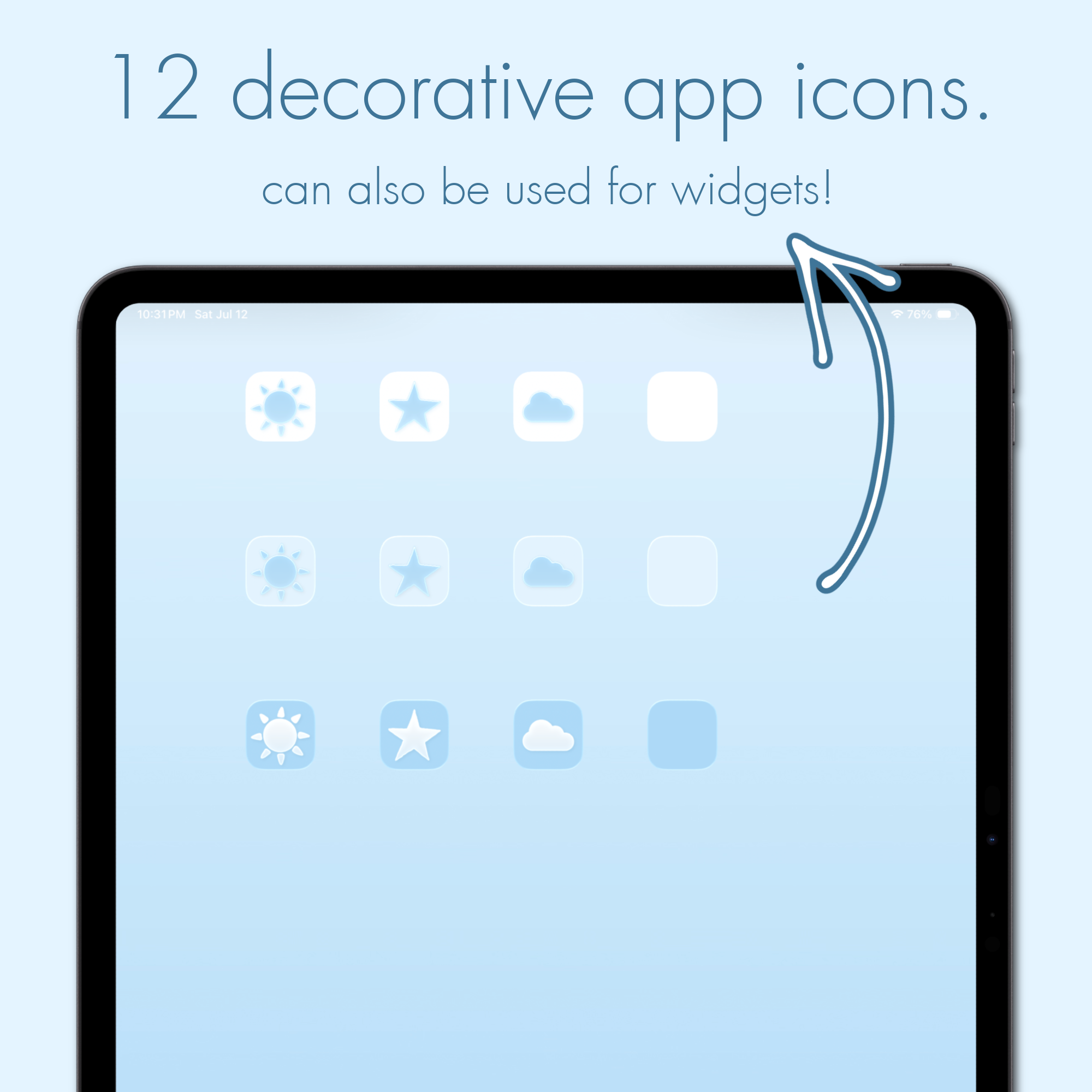 cloud theme pack | ipad edition. - sagelle.