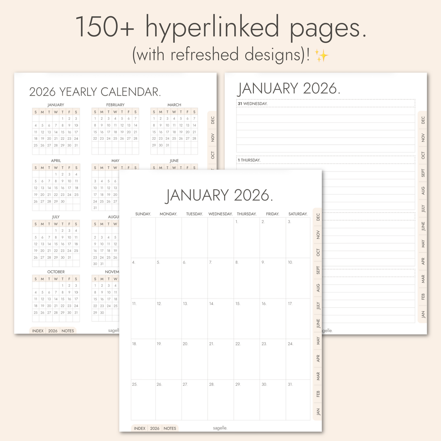 sagelle 2026 digital planner.