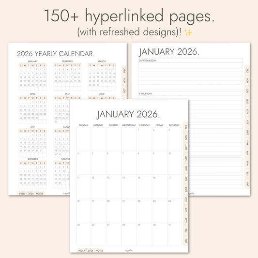 sagelle 2026 digital planner.