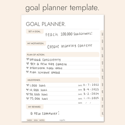 sagelle 2026 digital planner. - sagelle.