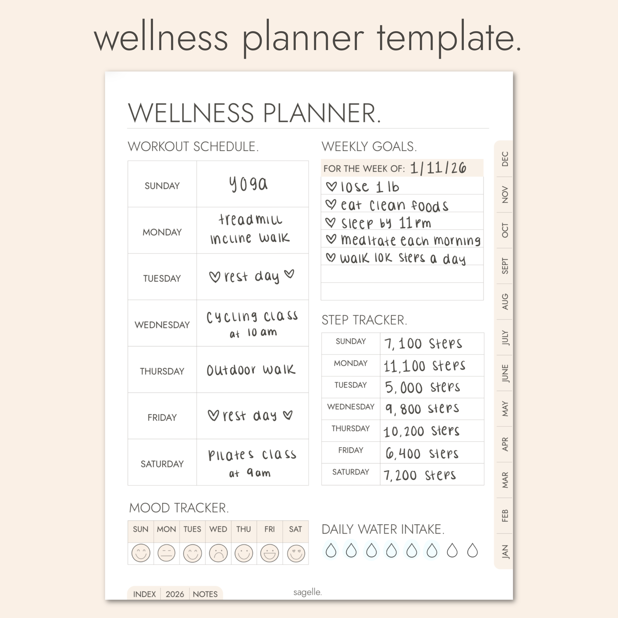 sagelle 2026 digital planner. - sagelle.