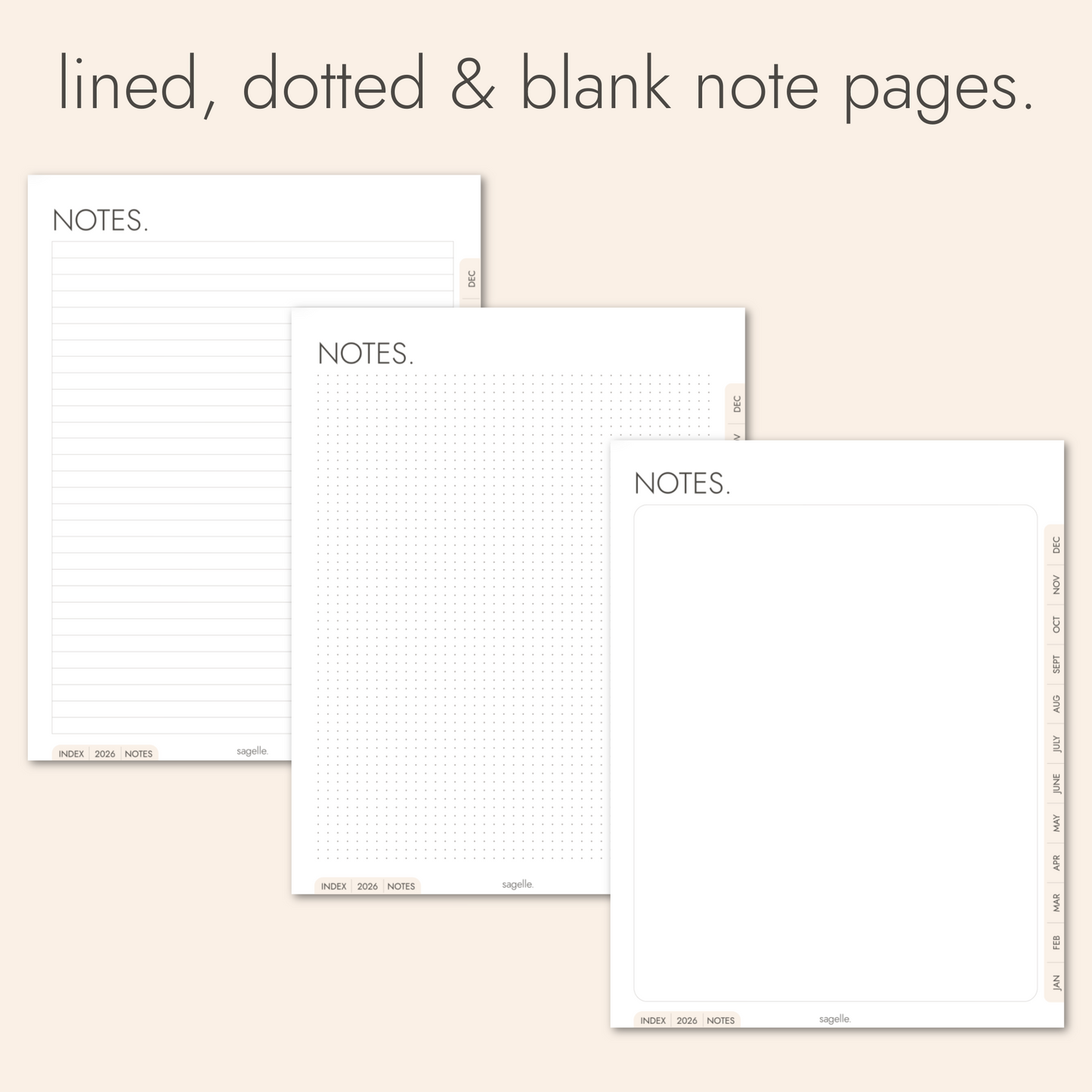 sagelle 2026 digital planner.