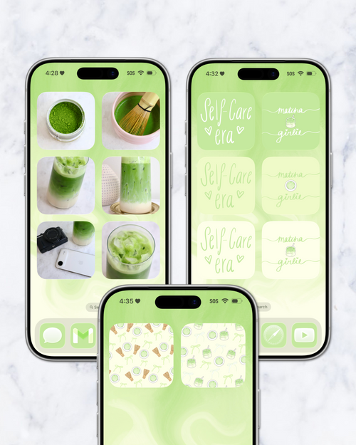 matcha girlie theme pack | iphone.