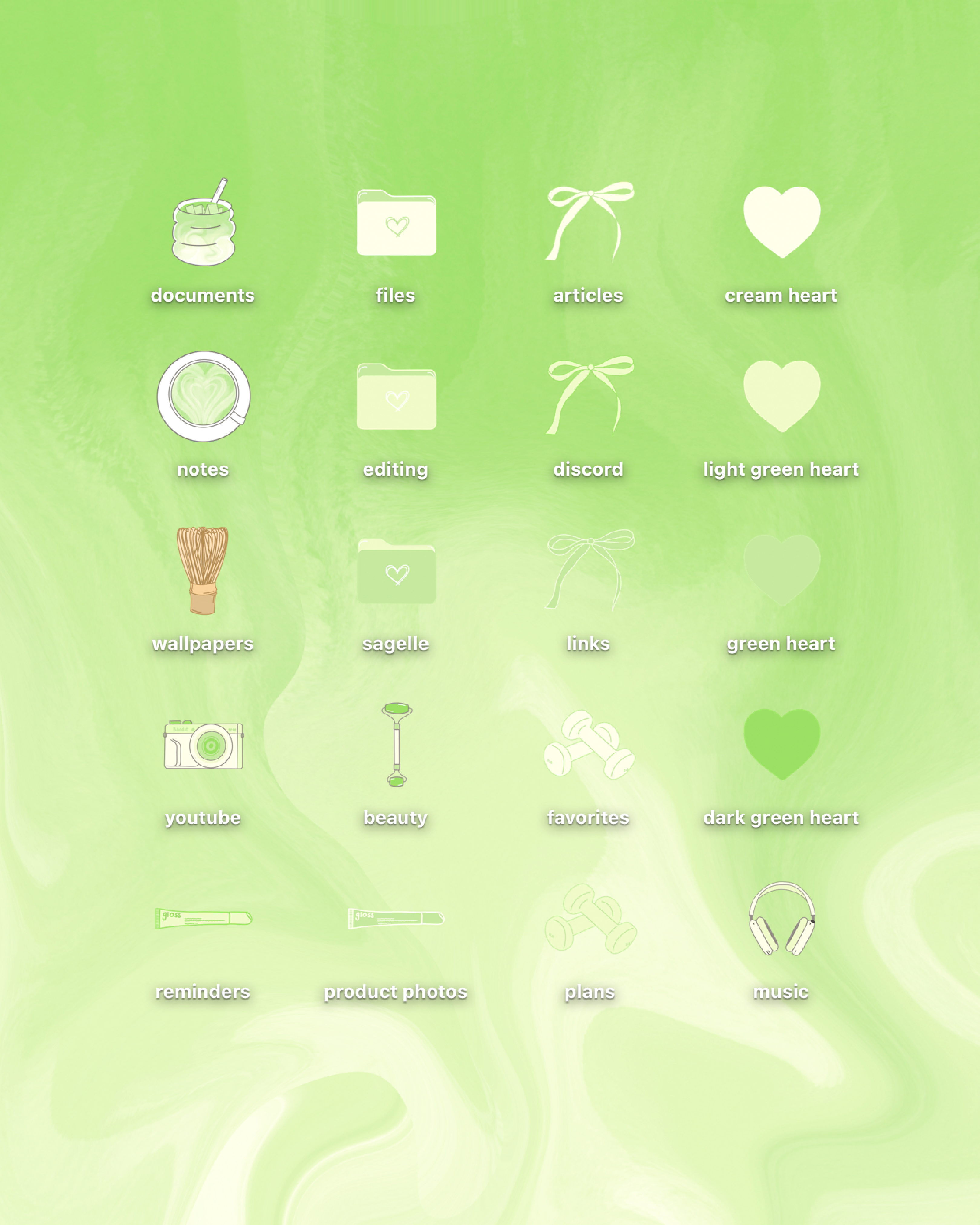 matcha girlie theme pack | imac.