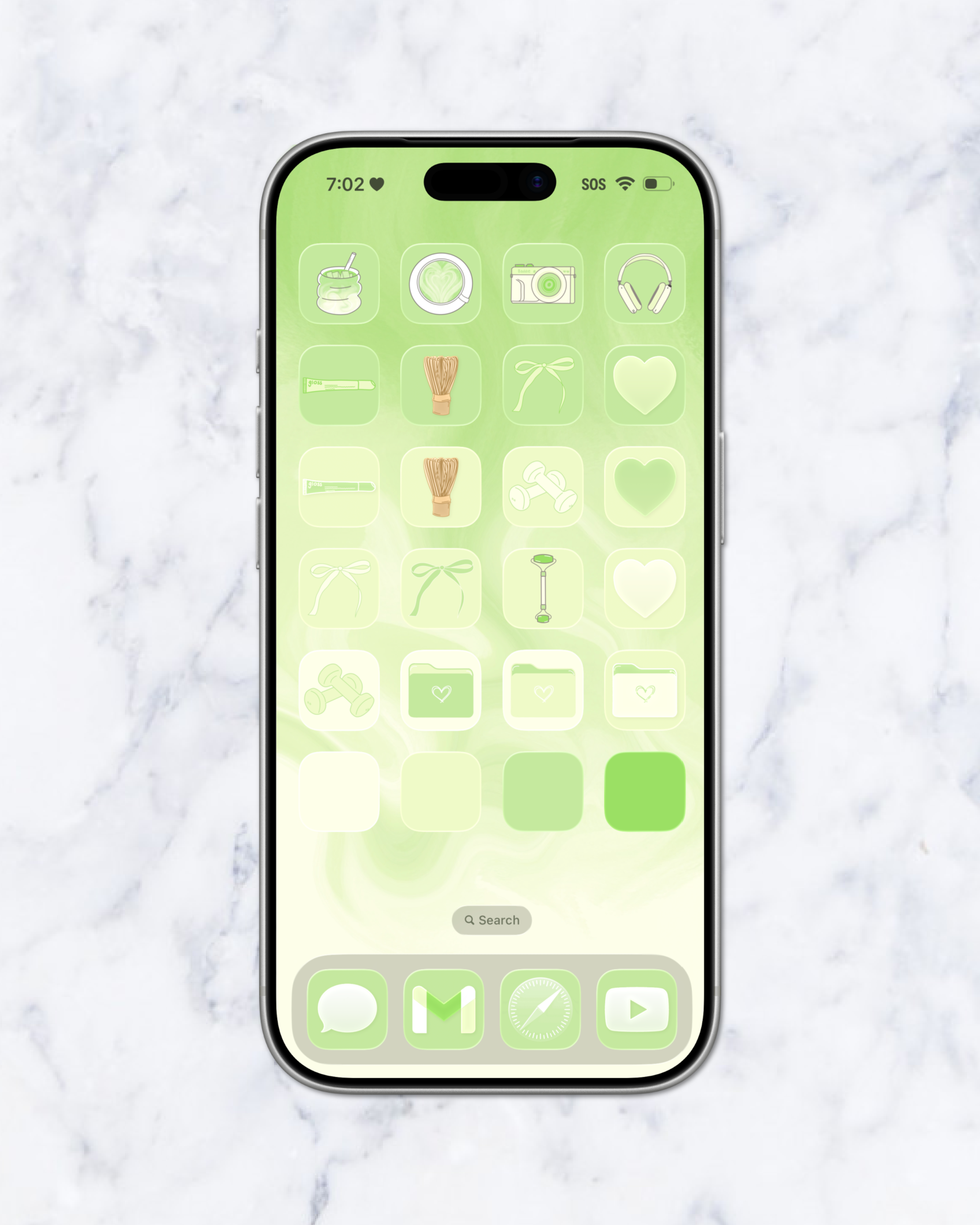matcha girlie theme pack | iphone.
