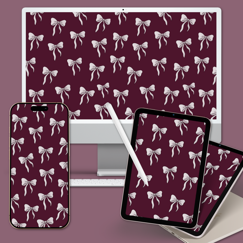 merlot bow wallpaper pack. - sagelle.