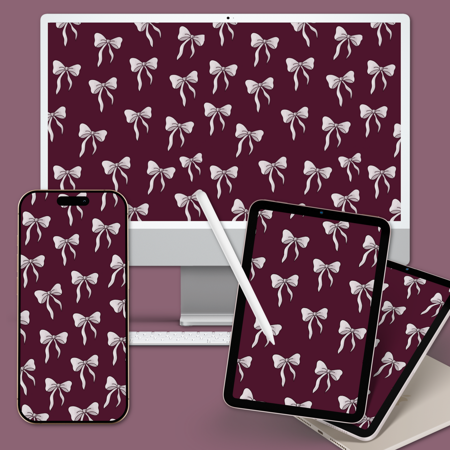 merlot bow wallpaper pack.