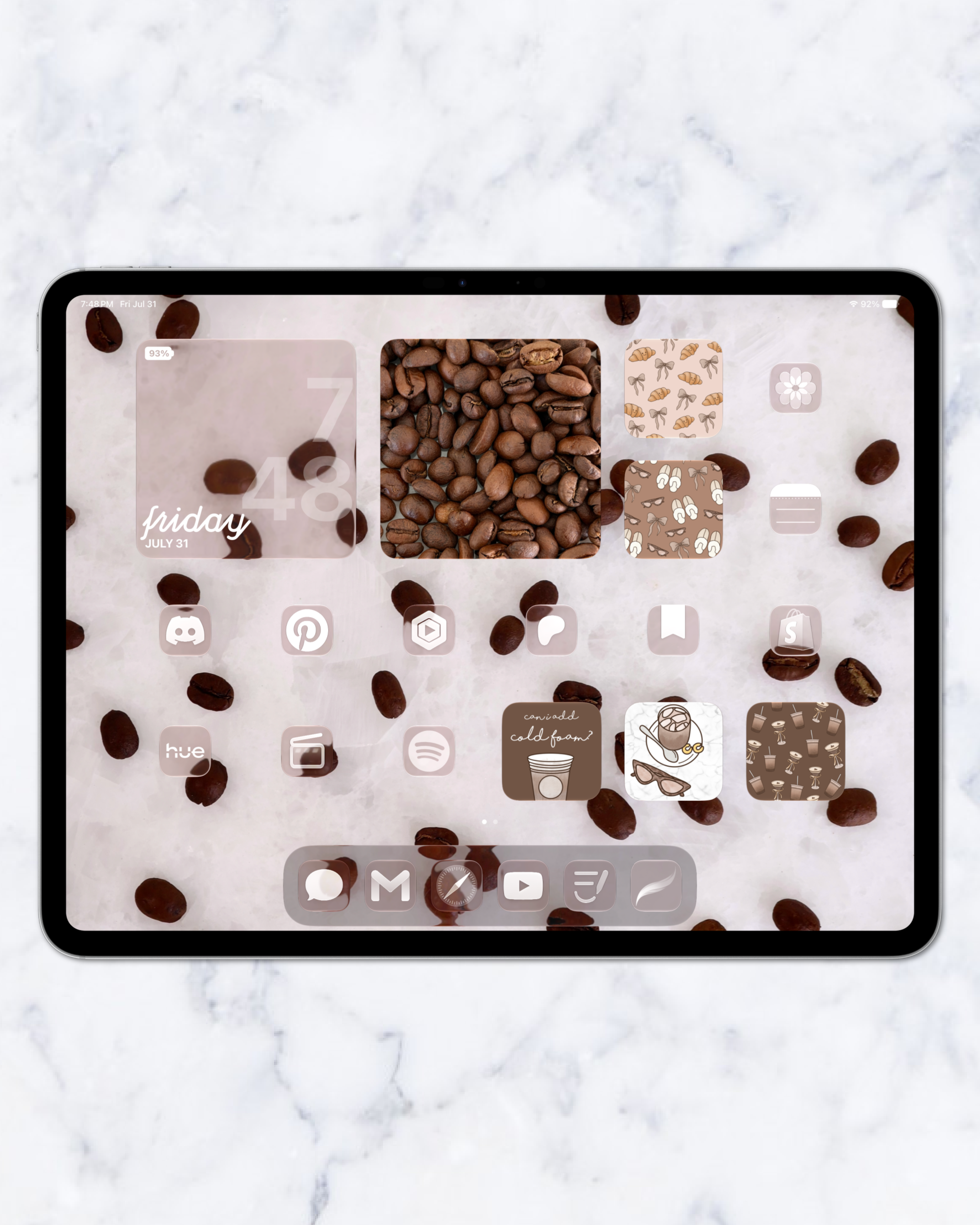 cafe theme pack | ipad.