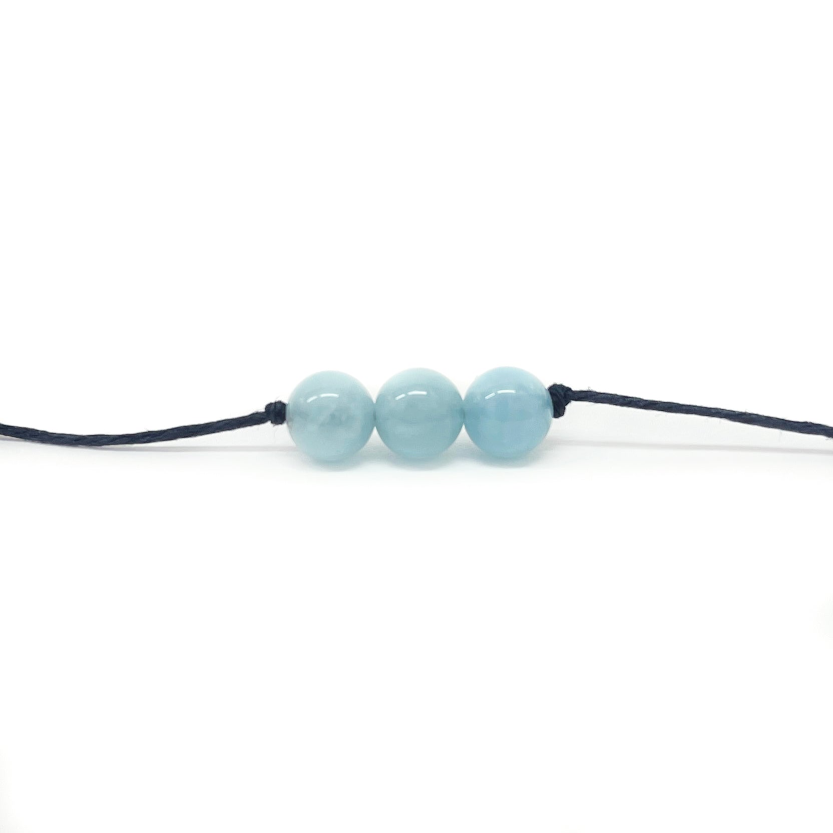 aquamarine choker - classic - Camarda Crystals