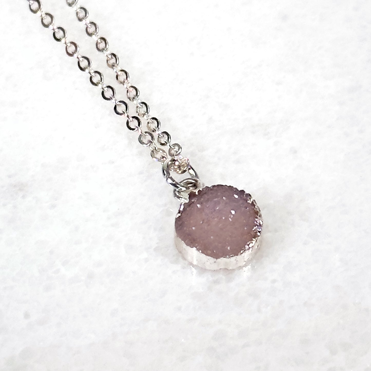 druzy crystal necklace - Camarda Crystals