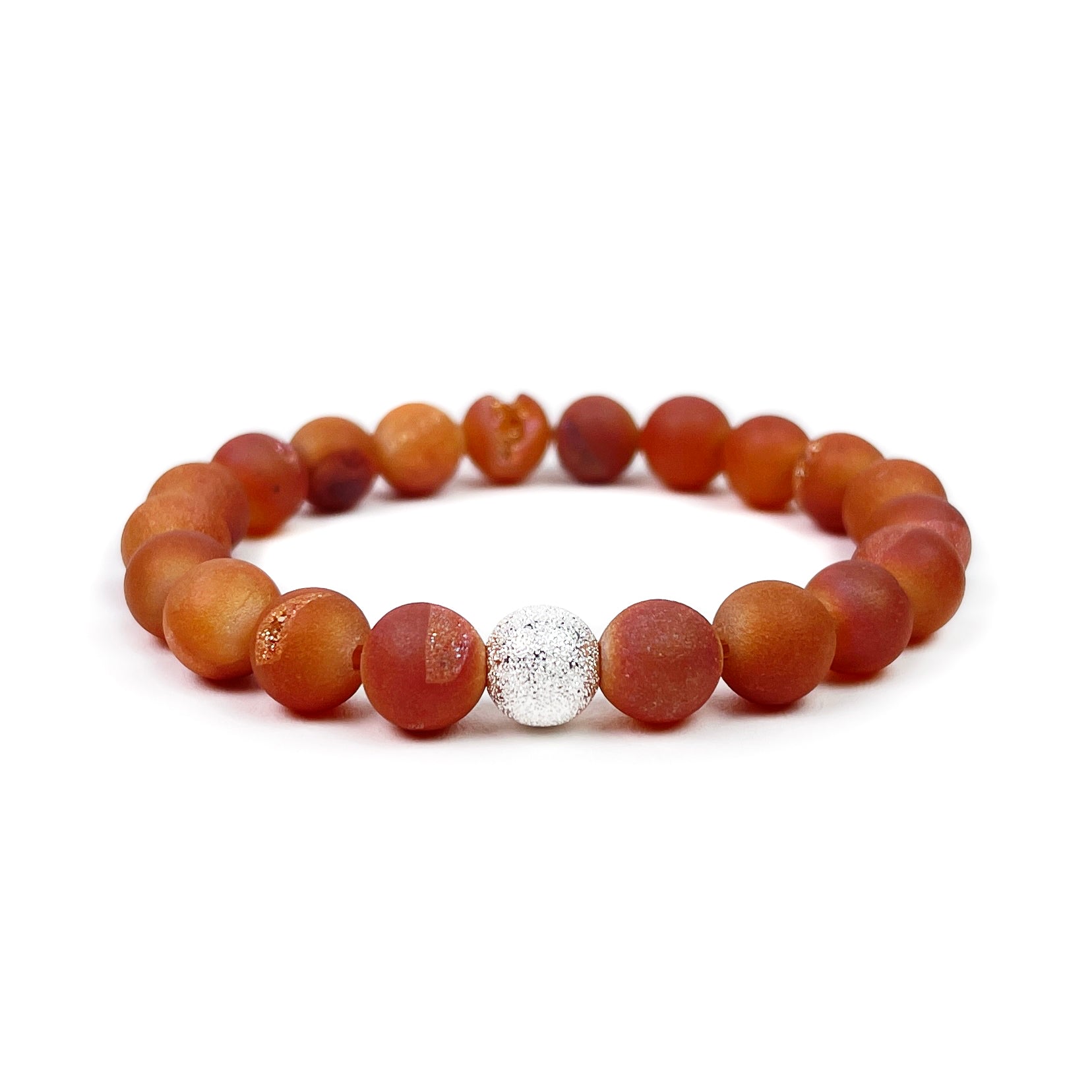 pumpkin spice druzy bracelet - Camarda Crystals